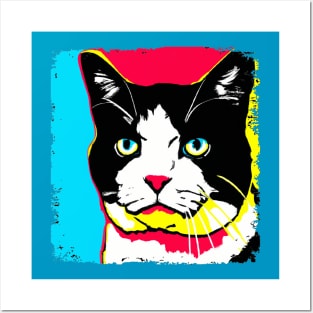 Tuxedo Cat Pop Art - Cat Lover Gift Posters and Art